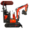 DW-15B 1.3ton Mød EPA Pilot Joystick Husholdningskompakt gravemaskine