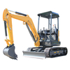 DW-26S 2700 kg Zero-Tail Swing med hjälprörskompakt grävmaskin