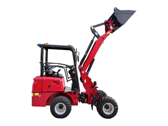 DW-606E Mini Elektrikli Tekerlek Kompakt Mafsallı Yükleyici