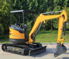 DW-26S 2700 kg Zero-Tail Swing med hjälprörskompakt grävmaskin